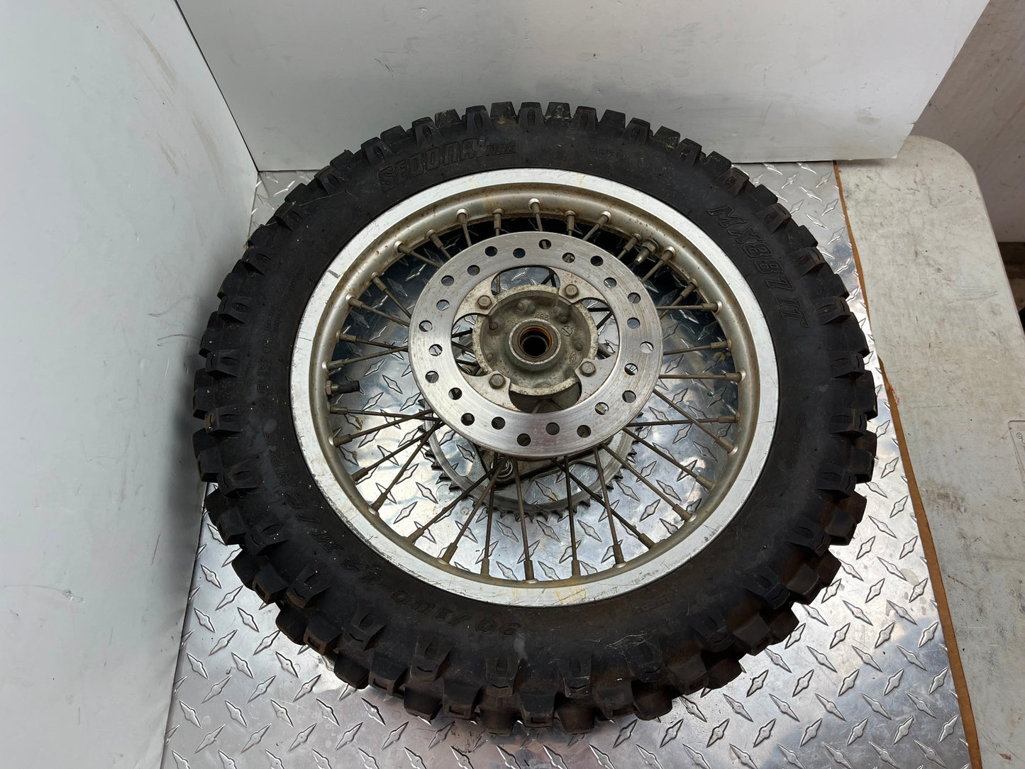 OEM HONDA CRF150R REAR WHEEL PART# 42650-KSE-670 14" 14 inch rear SMALL WHEEL