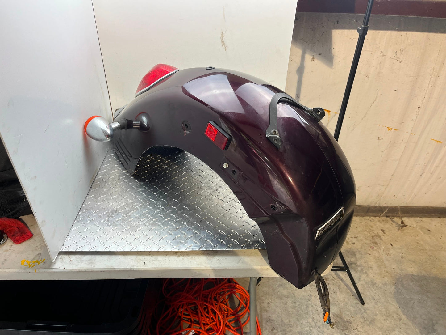 OEM HONDA VTX 1300R REAR FENDER CABERNET RED PART# 80110-MEA-A20ZC