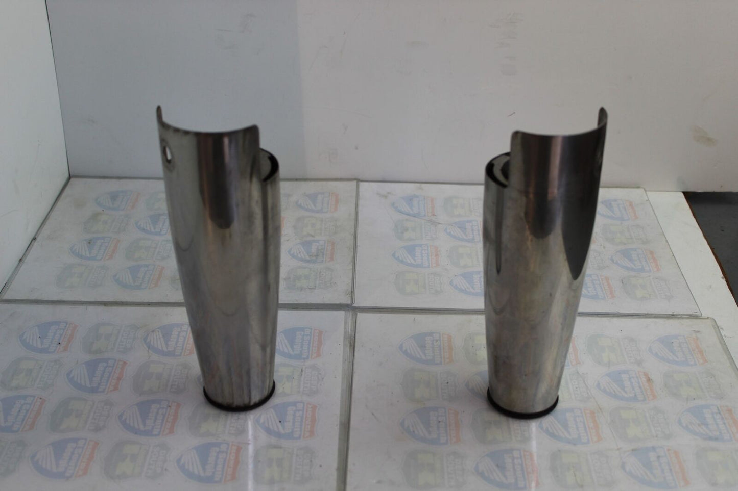 KAWASAKI VULCAN 900 VN900 CLASSIC CHROME FORK COVER CAN SET LEFT RIGHT SET